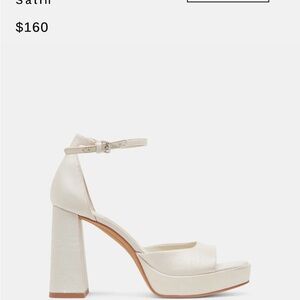 Dolce Vita Cream Satin Block Heels